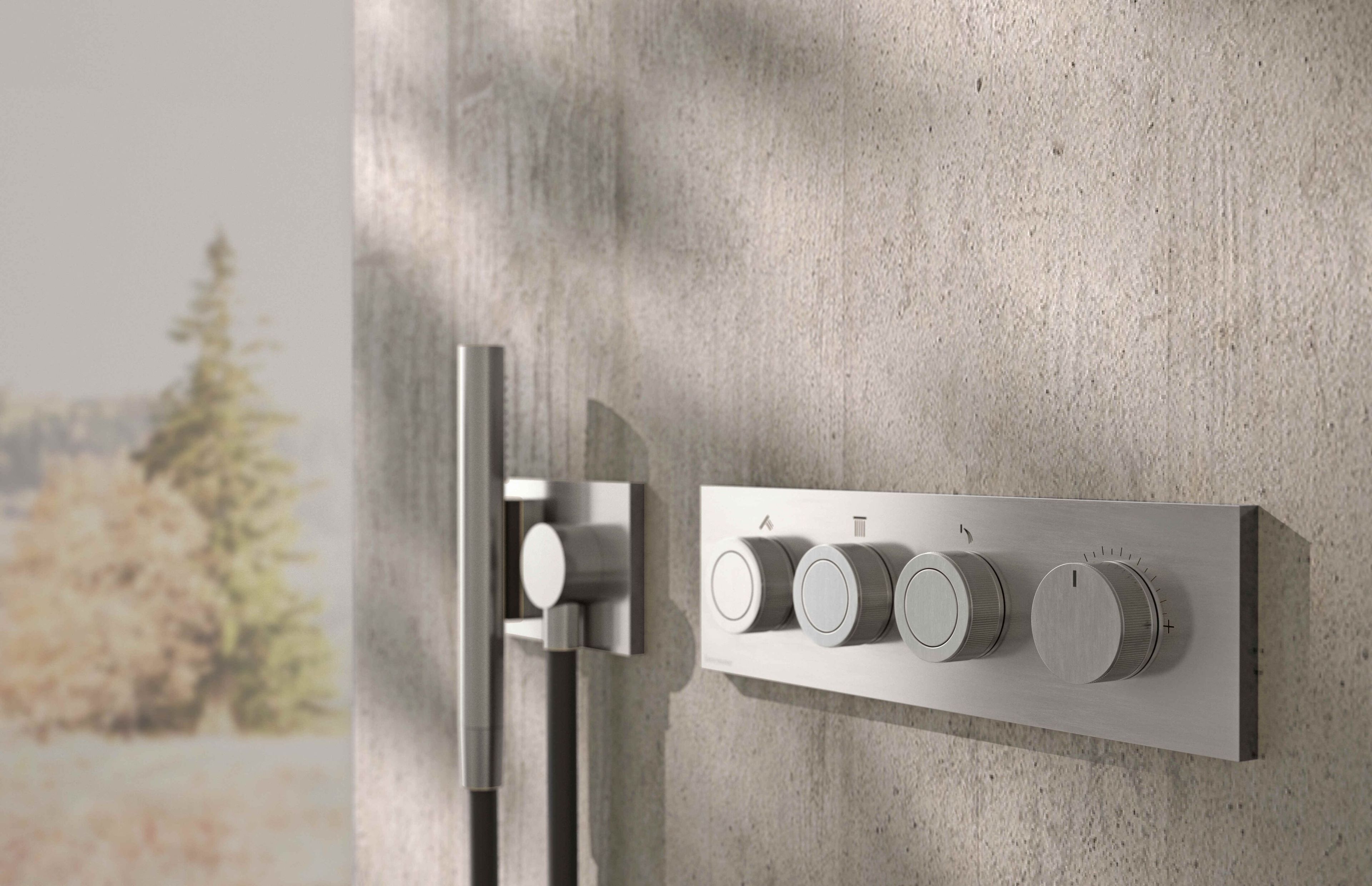 Настенный ручной душ с пластиной Rubinetterie Treemme W-SMART RWIT 2BF6 ARCH-00121024 - Вид №2