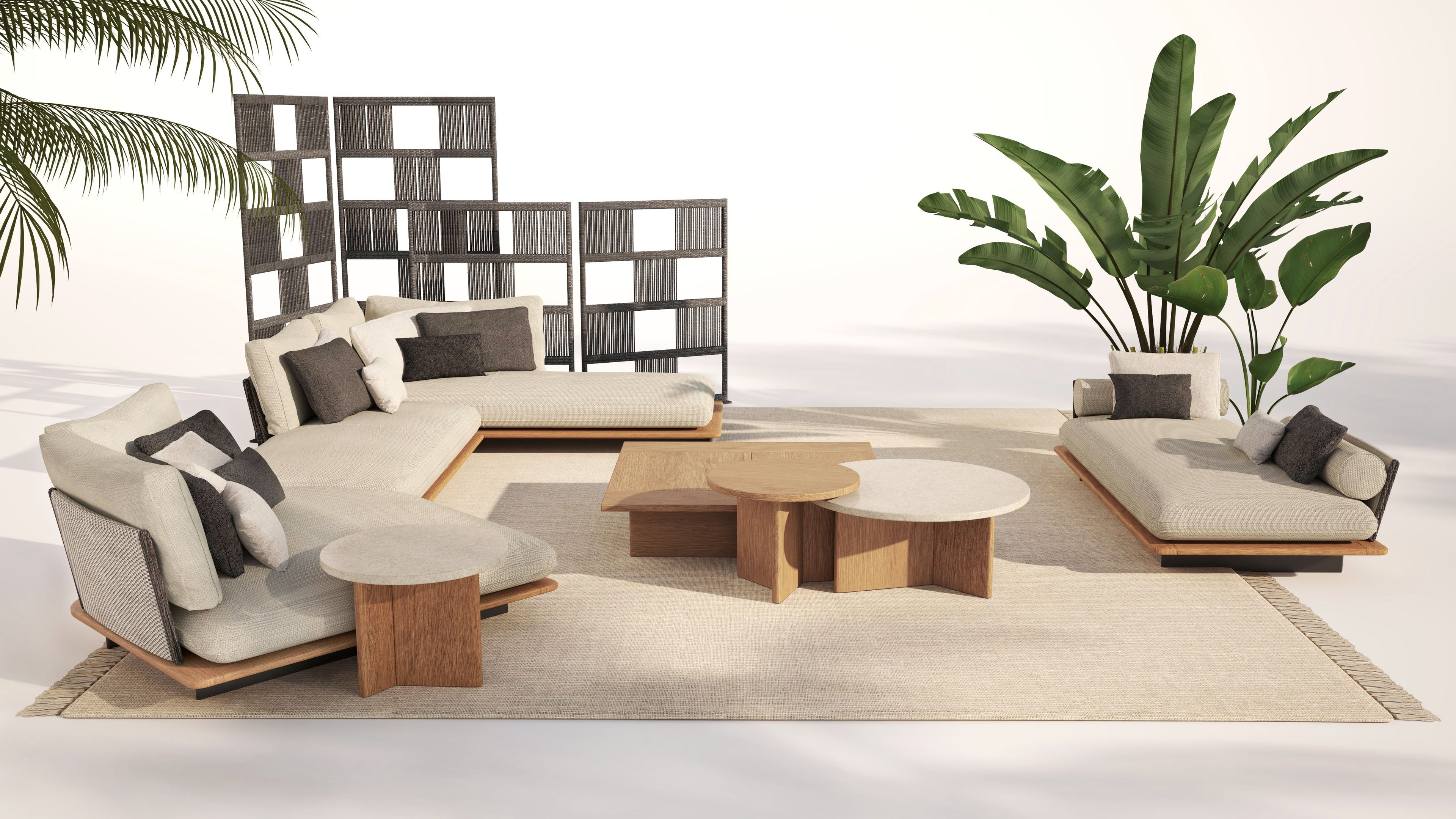 Ткань сад диван с полуостровом Talenti Венеция ARCH-00128757 - Вид №8