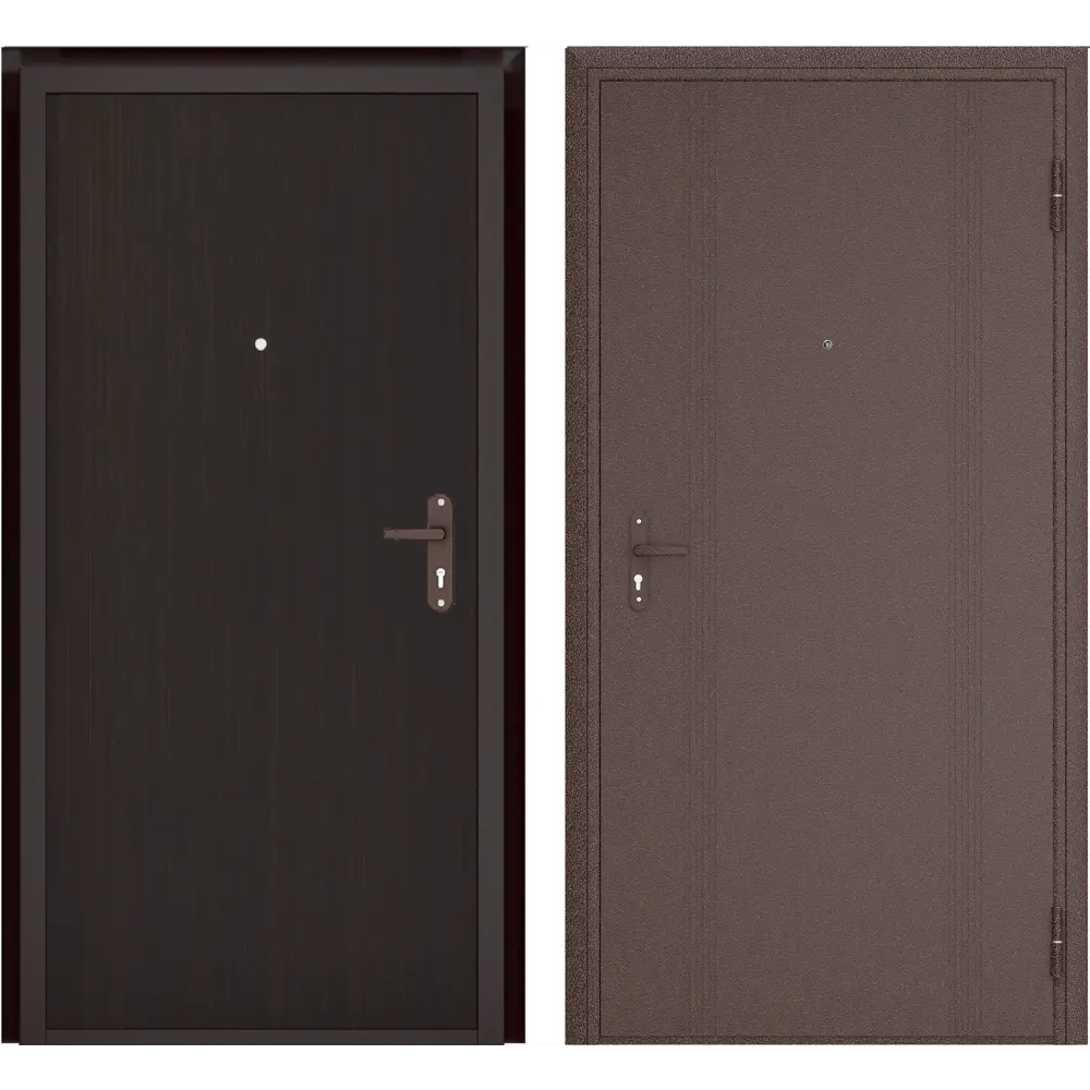 Дверь входная металлическая Ламистайл, 880 мм, правая, цвет венге DOORHAN STLM-2172605