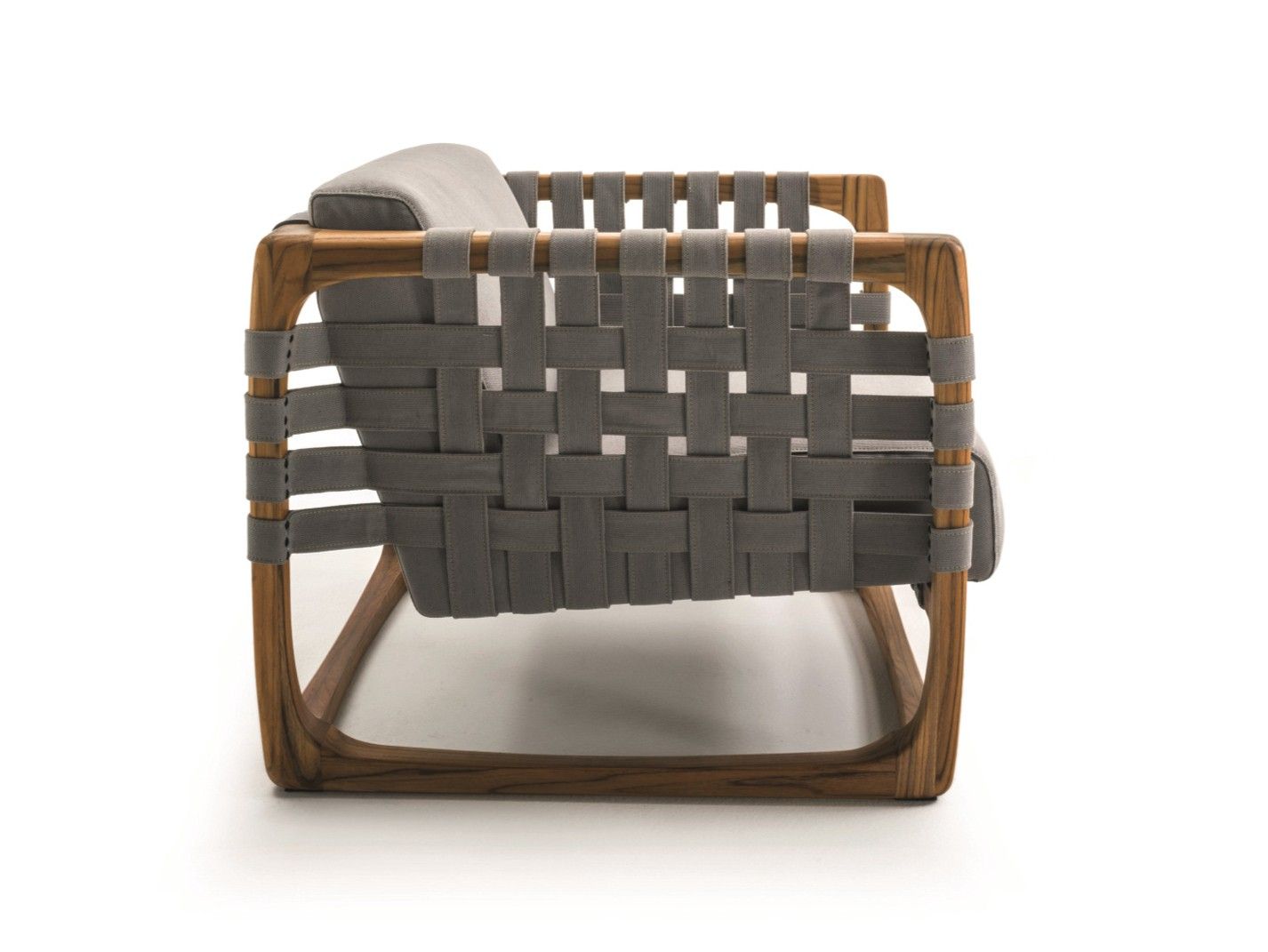 Садовое кресло из ткани и тикового дерева Riva 1920 бунгало ARCH-00060812 - Вид №2