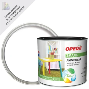 Эмаль акриловая Ореол глянцевая цвет белый 1.9 кг