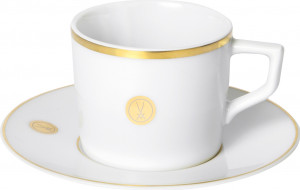 10637996 Meissen Чашка для эспрессо с блюдцем Meissen "Мечи Meissen" 100мл (золотая), п/к Фарфор