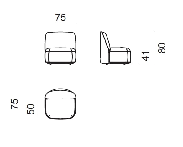 Тканевое кресло Lebom Ко Тао ARCH-00143416 - Вид №3
