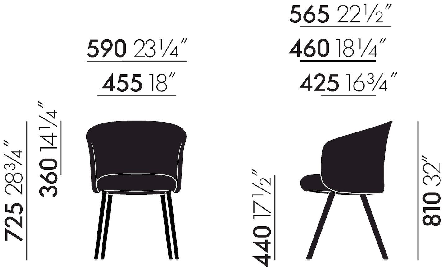 Мягкий стул с подлокотниками VITRA Mikado ARCH-00071588 - Вид №22