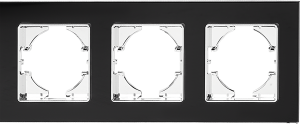 85233694 Рамка для розеток и выключателей 3 поста цвет черный Ugra STLM-0060201 GUSI ELECTRIC