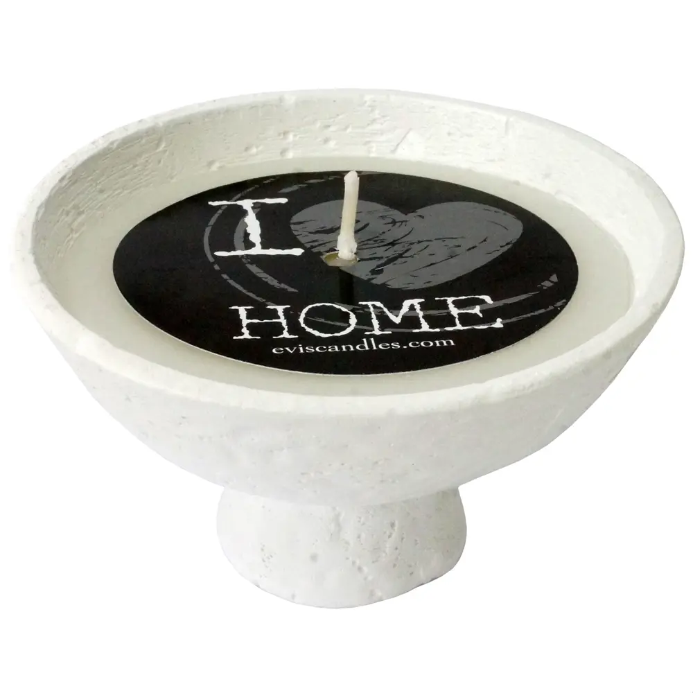 Свеча в гипсе Эльба белая 6 см EVIS STLM-2161593 - Вид №1