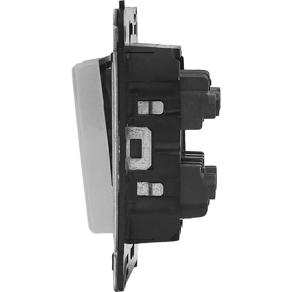 Выключатель встраиваемый DKC Avanti 1 клавиша цвет закаленная сталь STLM-2123523 - Вид №3