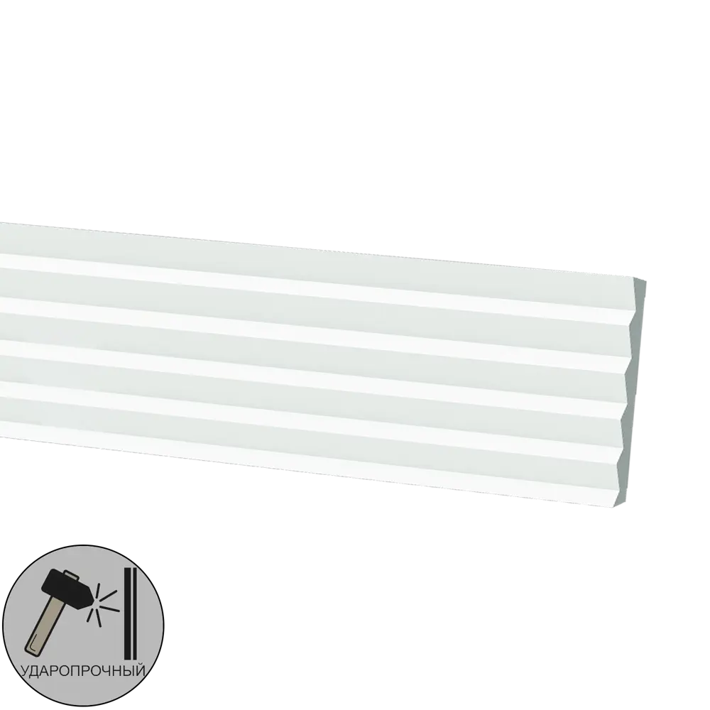 Молдинг настенный полистирол ударопрочный Decomaster DD903 белый 10x150x2000 мм DECOR-DIZAYN STLM-2205569