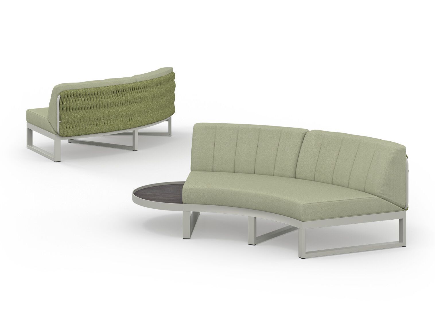 Модульный изогнутый садовый диван из ткани MAMAGREEN Munia ARCH-00037883