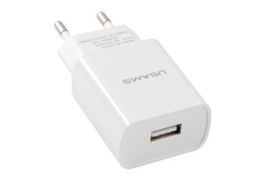 18734064 Сетевое зарядное устройство 1 USB, 2,1A белый Модель - US-CC07 T18 УТ000027075 USAMS