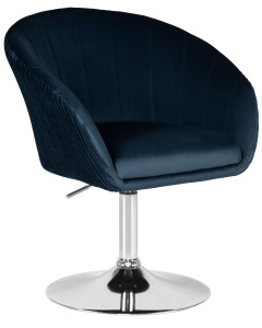 90813079 Полубарный стул Edison lm-8600 60x90x90 см велюр цвет темно-синий STLM-0393966 DOBRIN