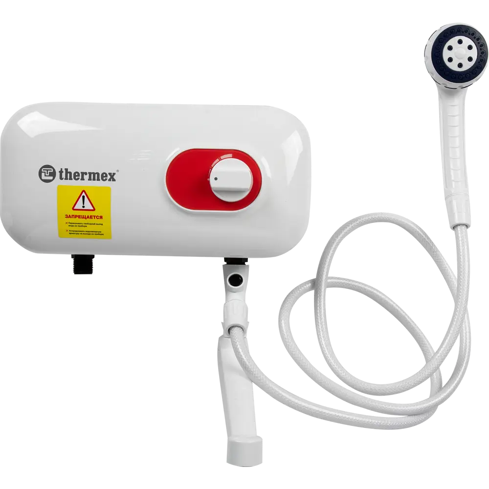 Проточный водонагреватель электрический Thermex Lanza 5.5 кВт белый с душевой лейкой и краном STLM-2014287