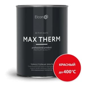 91922375 Эмаль Elcon термостойкая MAX Therm красная до 400ºС 0.8 кг STLM-1469336