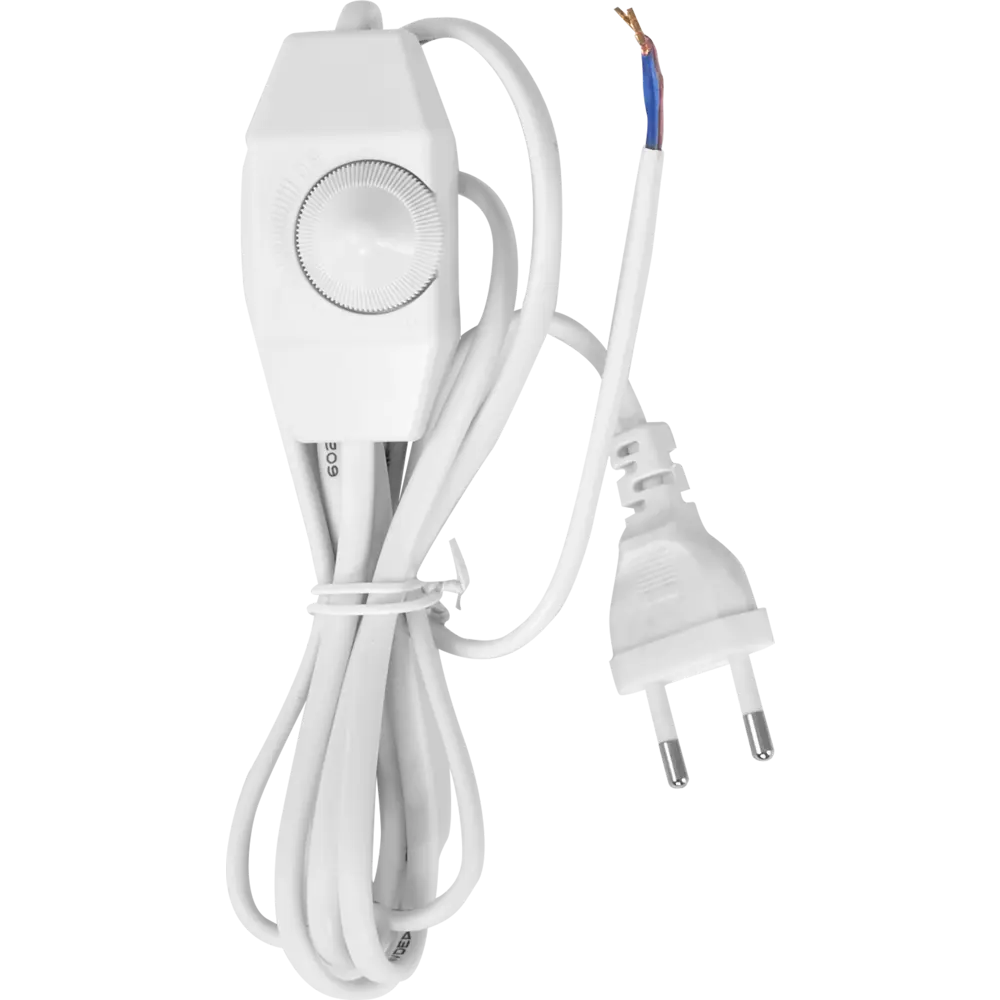 TDM ELECTRIC - Шнур с диммером для регулировки освещения, белый 2 м 82403717 STLM-0026715