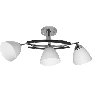 Люстра Йорк 3xE27Х60 Вт, металл/стекло, цвет хром/белый