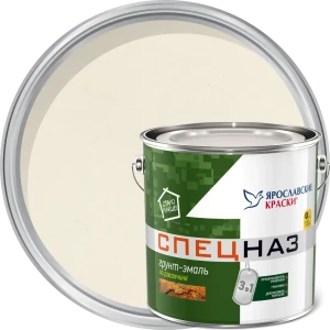 Грунт-эмаль по ржавчине 3 в 1 Ярославские краски Спецназ цвет белый 3 л
