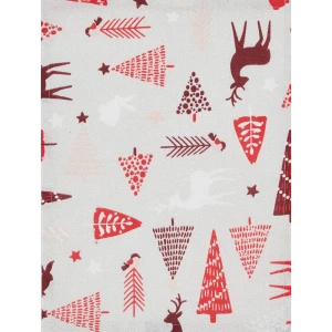 Салфетка сервировочная Скандинавия 40x30 см серо-красная