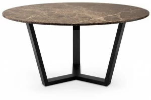 PRADDY Круглый обеденный стол из темного мрамора emperador Yarkon Tr041
