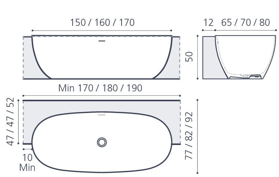 Овальная ванна в Geablu ARBLU CATINO ARCH-00001463 - Вид №6