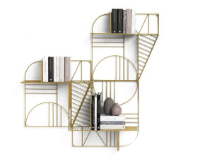 Окрашенный металлический подвесной настенный книжный шкаф