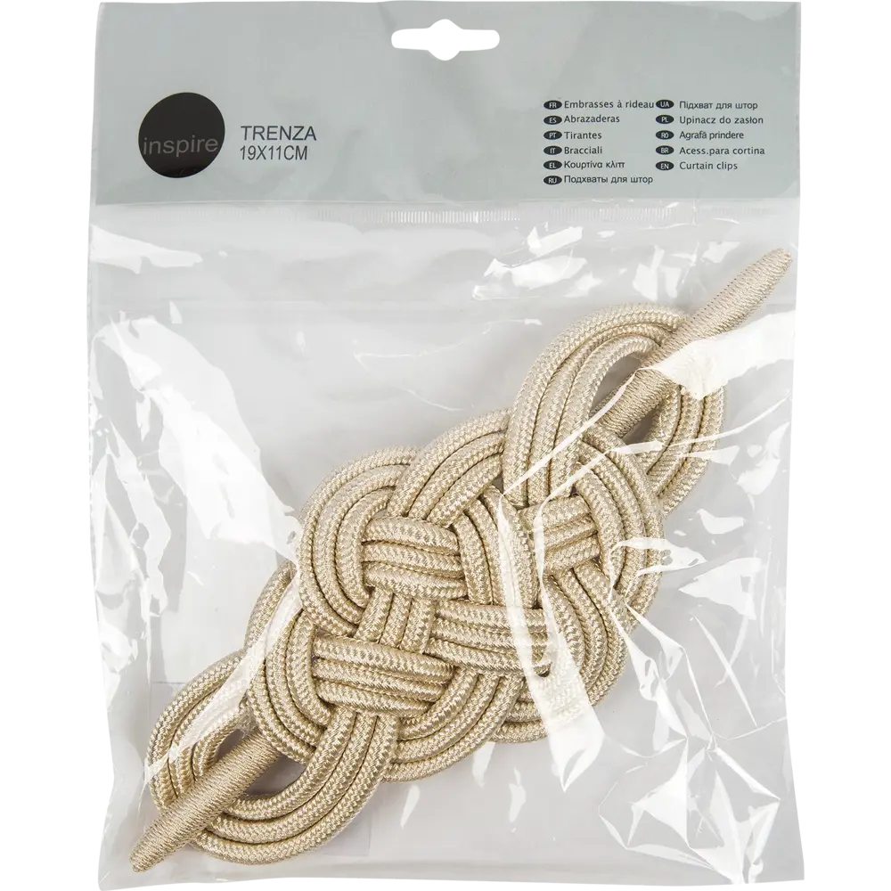 18695912 Заколка для штор Inspire Тренза 19x11 см цвет экрю STLM-0012084 - Вид №1