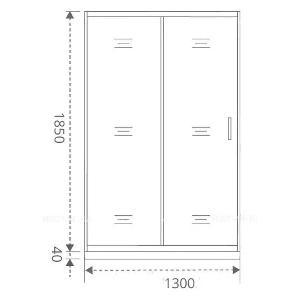 Душевая дверь в нишу Makiato WTW-130-C-B, 185x130 см черный профиль прозрачное стекло раздвижная 84107354 STLM-2142623 Santreyd - Вид №5