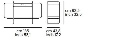 Деревянный шкаф с дверцами с обивкой из кожи Midj Apelle ARCH-00137026 - Вид №5