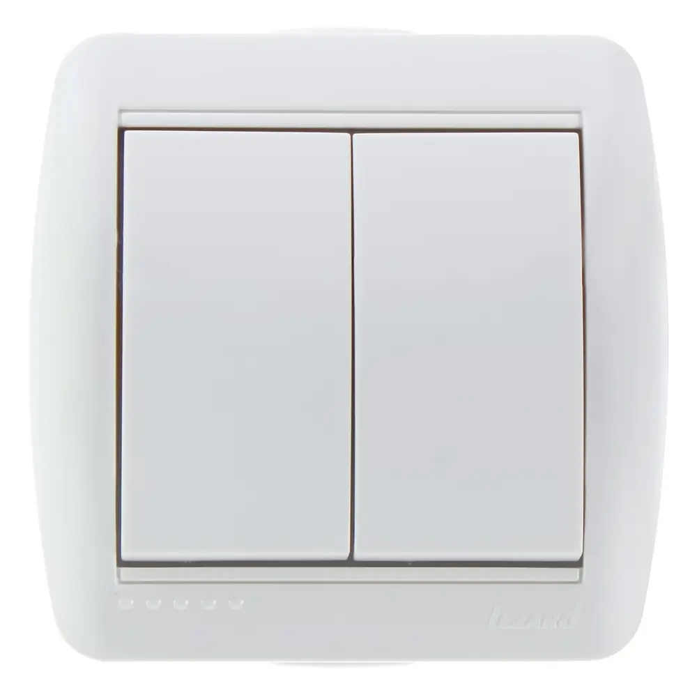 Выключатель накладной Lezard Nata 2 клавиши, цвет серый STLM-2020216