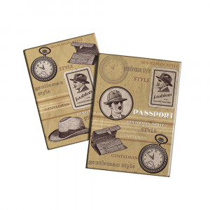 41571 Обложка для паспорта из ПВХ ( 13.3 x 19.1 см) "Джентльмен" Феникс-Презент
