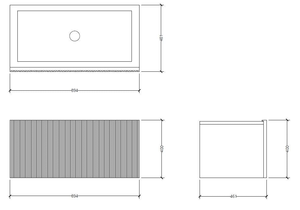 Прямоугольная подвесная раковина Salvatori Adda ARCH-00100670 - Вид №6