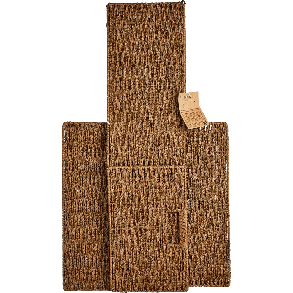 Корзина с крышкой для хранения 45x21x33 см бумага цвет коричневый SPACEO Kub STLM-2003506 - Вид №5
