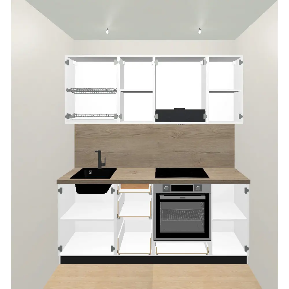 Кухонный гарнитур 200x60 см София цвет зеленый KONSENSA STLM-2007453 - Вид №2