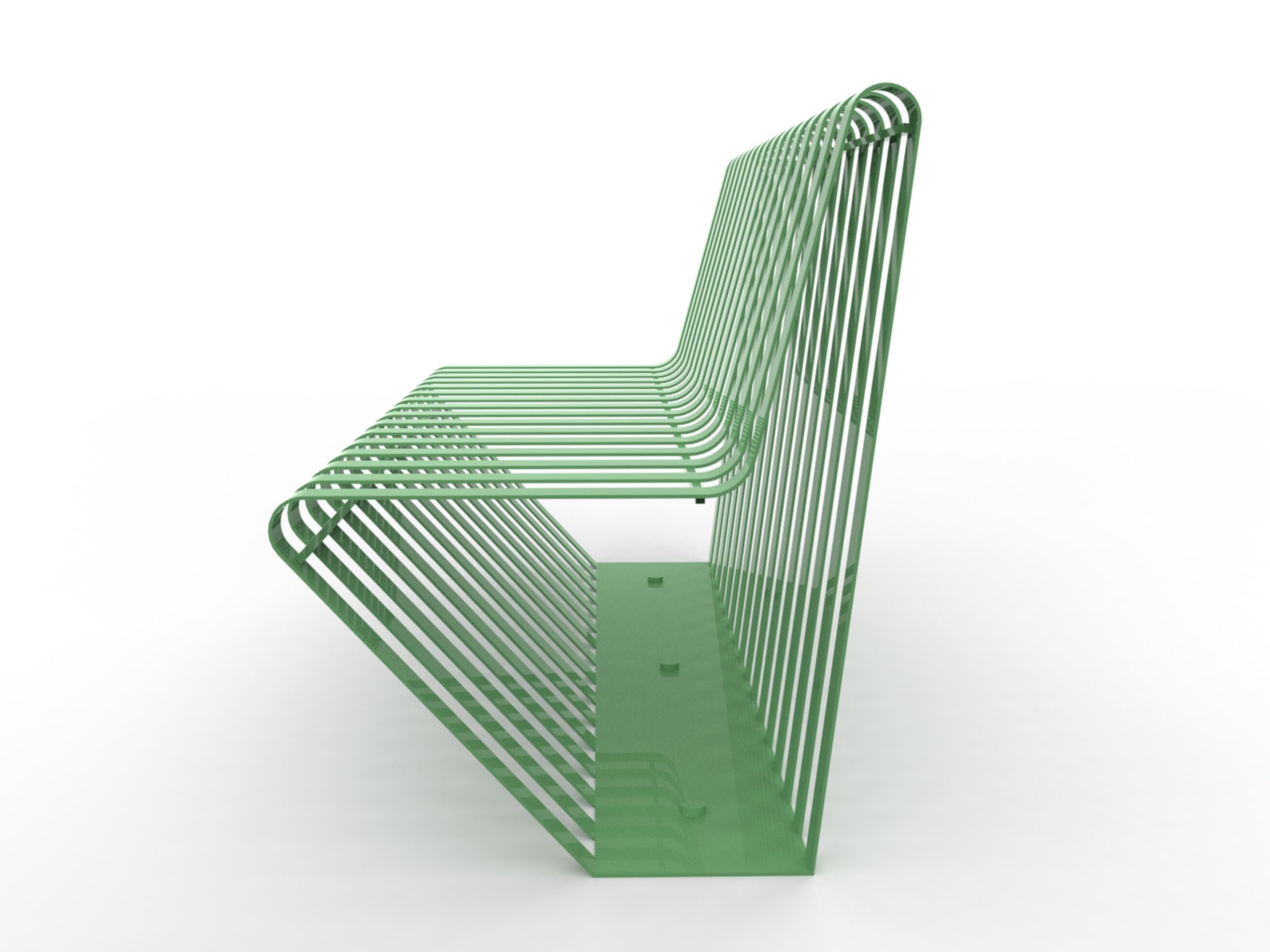 Стальная скамья со спинкой CITYSì 3919 ARCH-00074810 - Вид №2