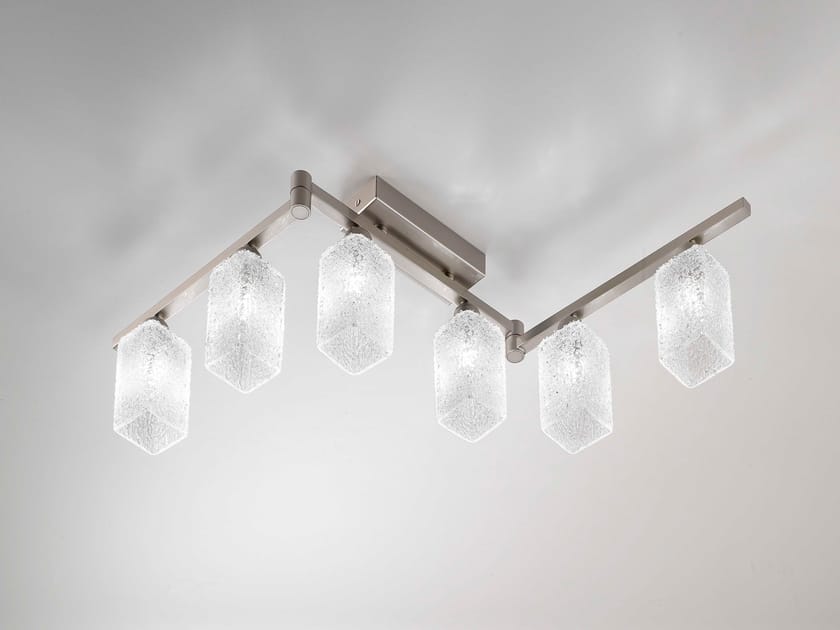 Регулируемая потолочная лампа из латуни и стекла Cremasco Illuminazione 7264/PL6 ARCH-00015081