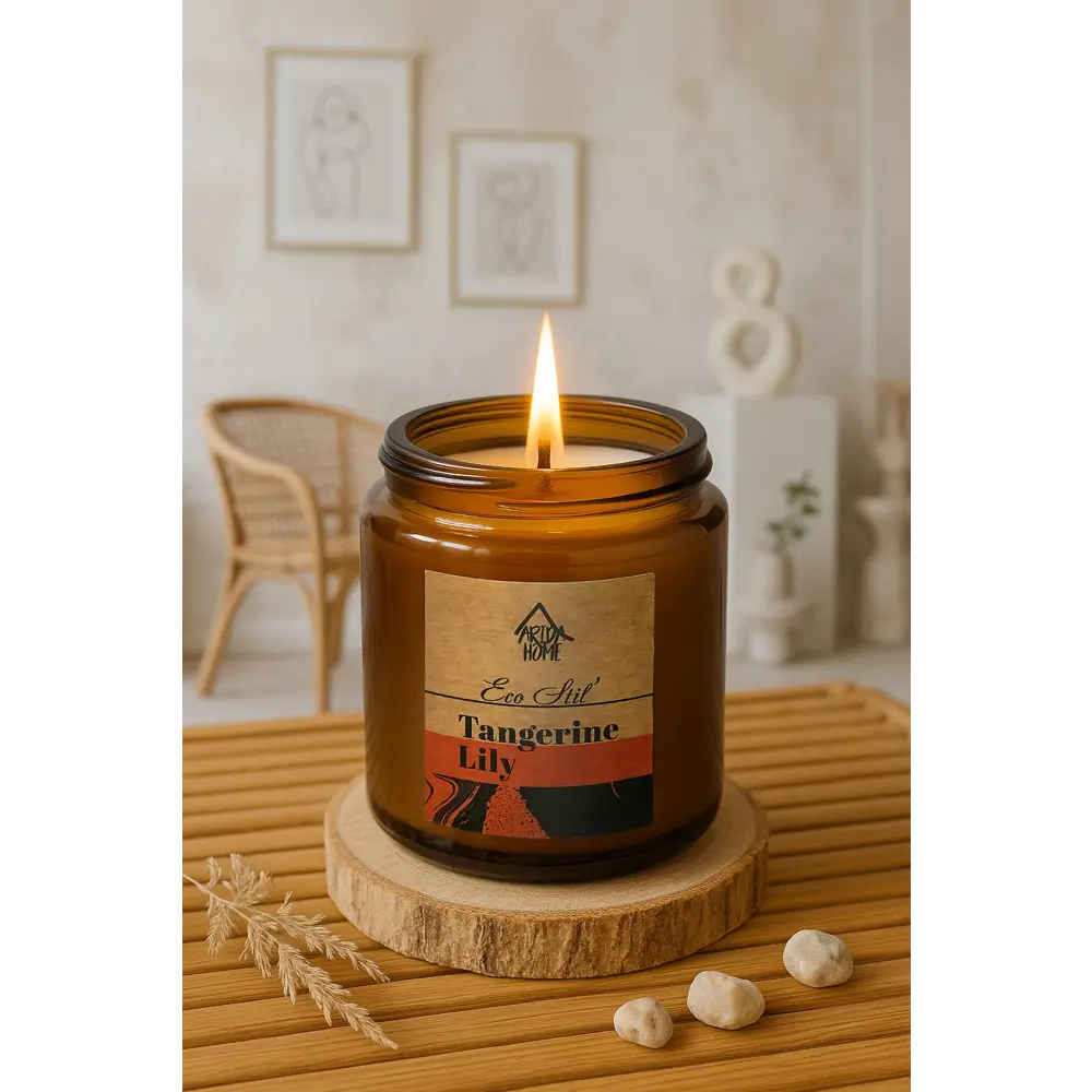 Свеча в стакане ароматизированная Eco Stil Мандарин и лилия ARIDA HOME STLM-2138377 - Вид №5