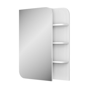 Зеркальный шкаф 65018 50см цвет белый UNCORIA Лина