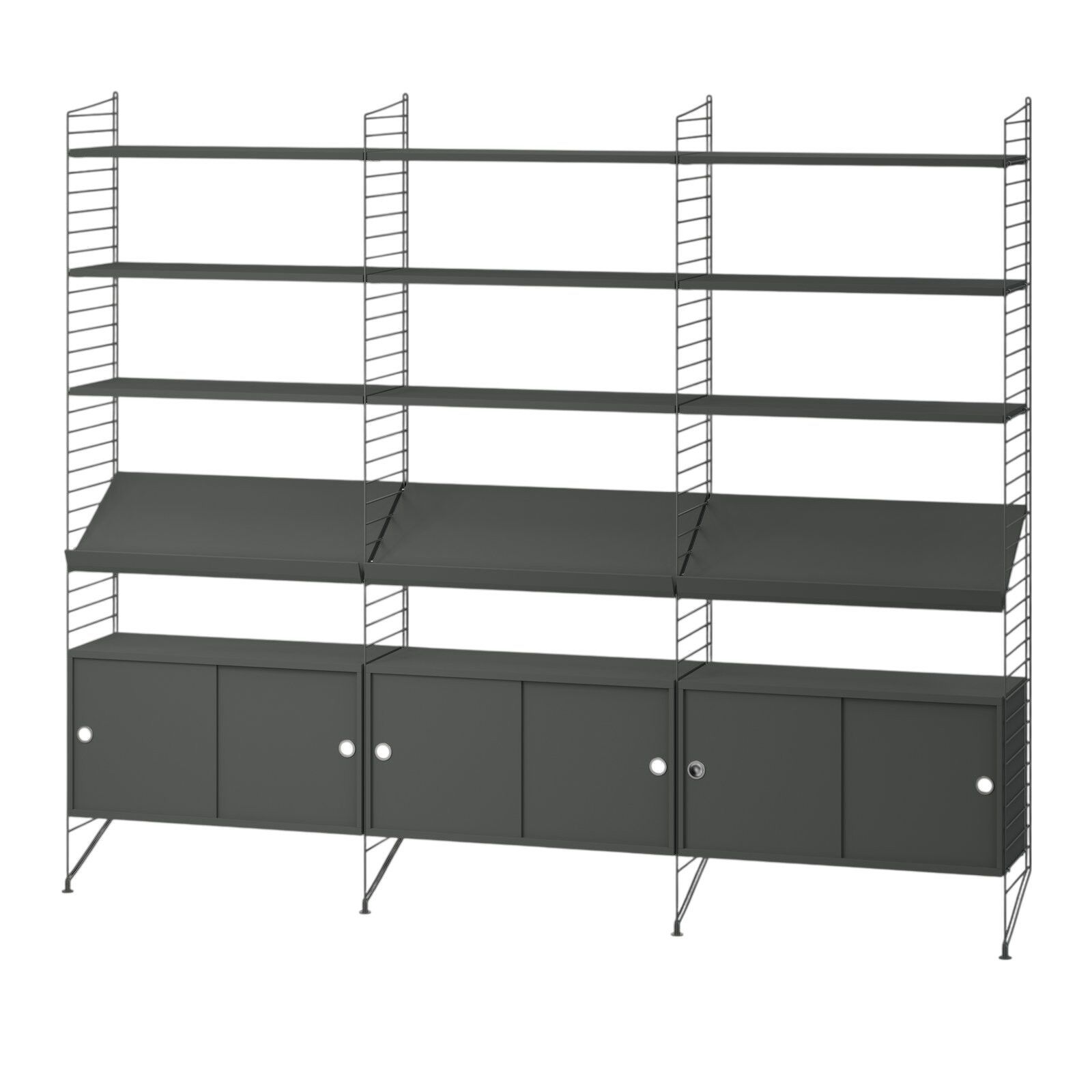 Секционный книжный шкаф из стали с порошковым покрытием String Furniture LIVING ROOM G ARCH-00113877 - Вид №19