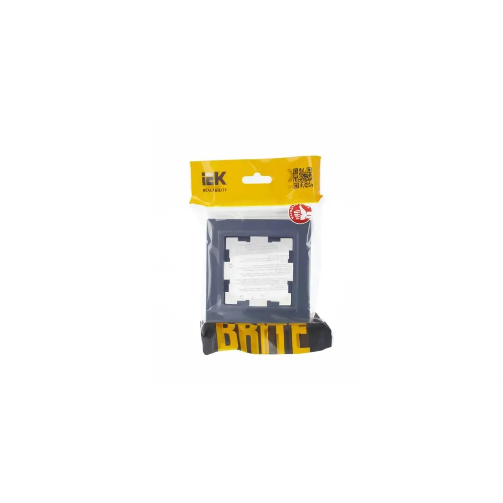 Рамка для розеток и выключателей IEK Brite 1 пост IP44 цвет маренго STLM-2201906 - Вид №3
