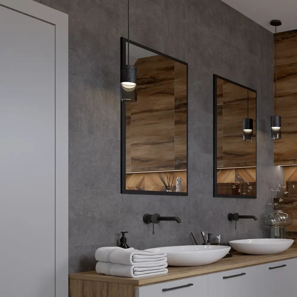 Керамин Студио: Настенная плитка темно-серый графит 60х30 см 88923931 STLM-0949071