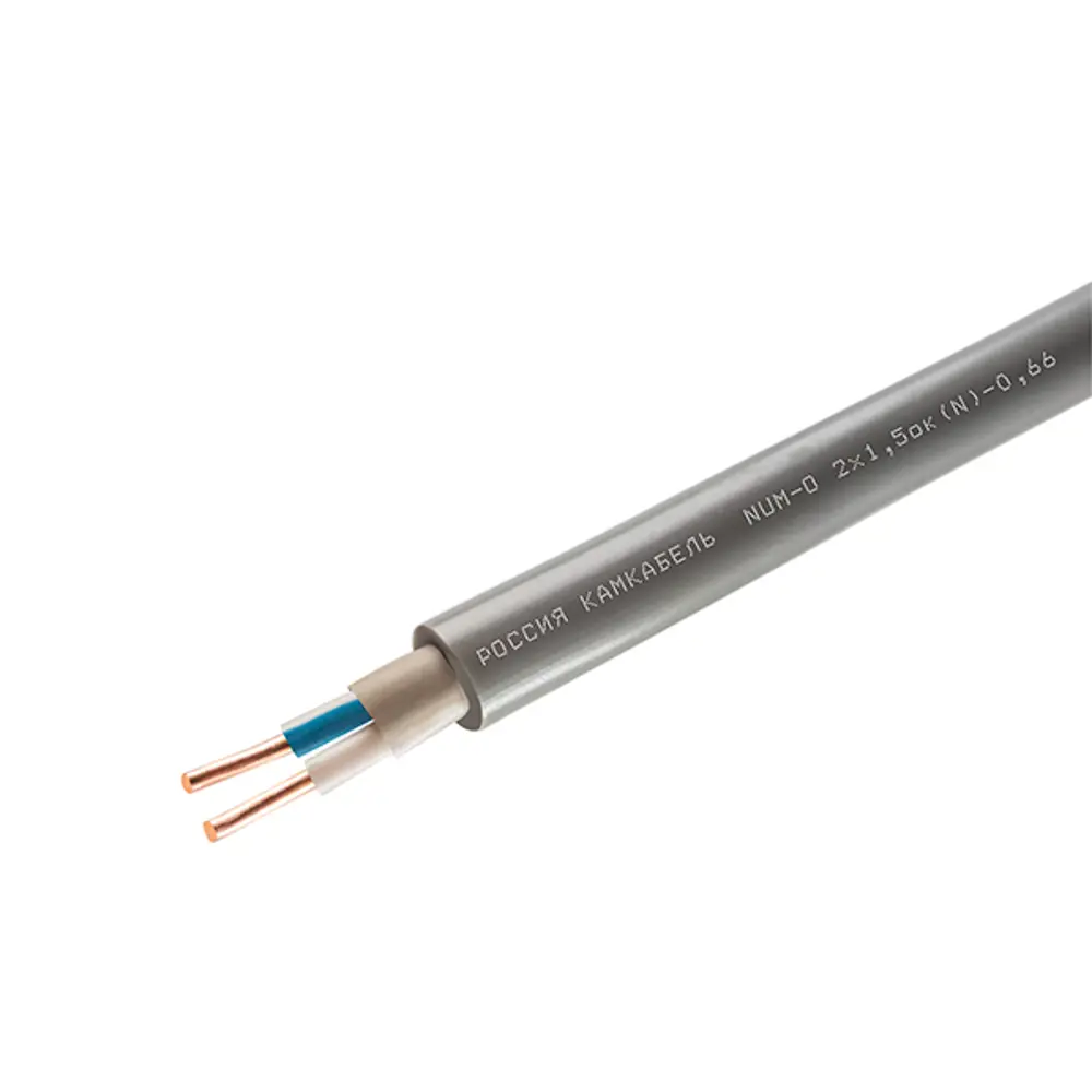 Кабель Камкабель NUM 2x1.5 20 м ГОСТ цвет серый STLM-2199876 - Вид №1