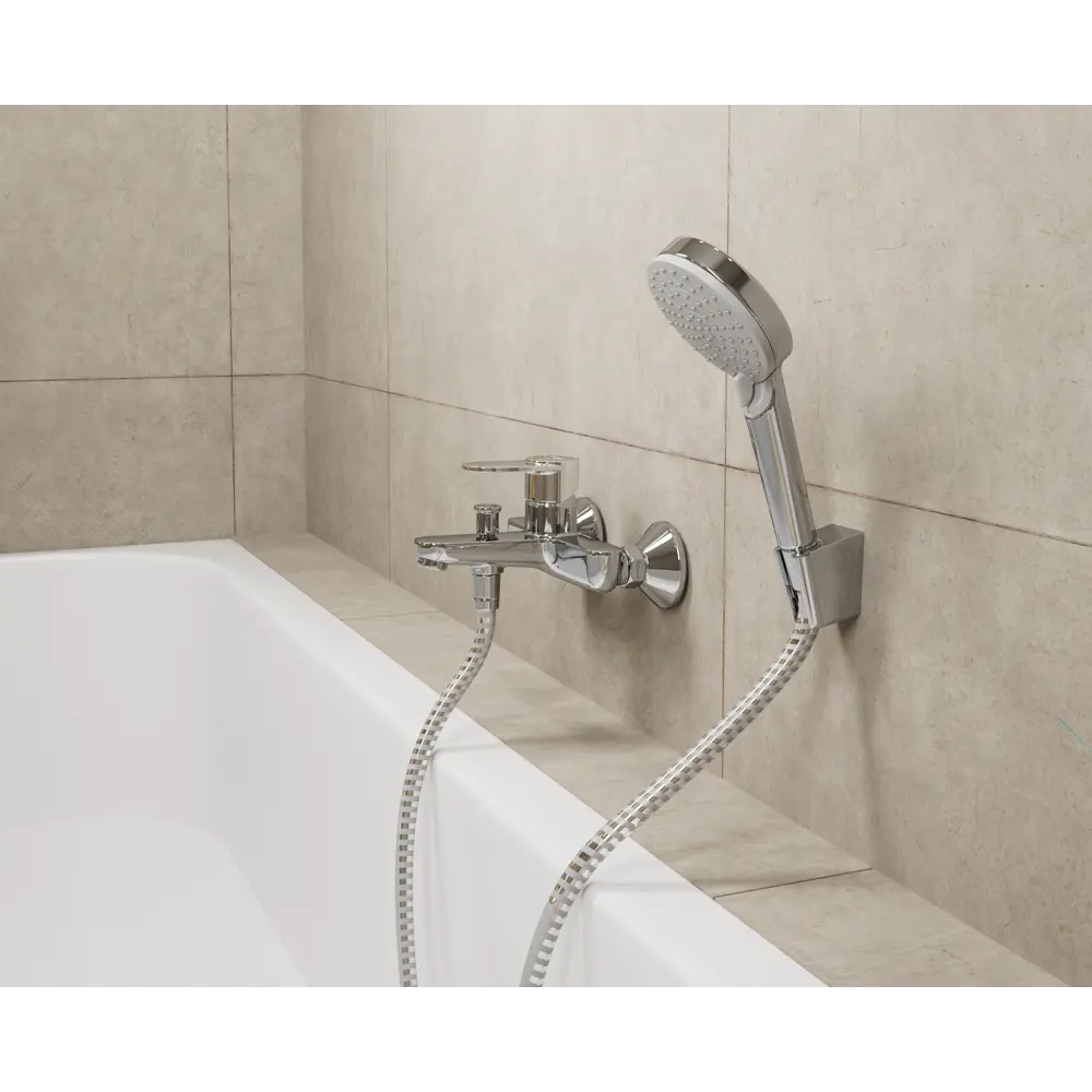 Смеситель для ванны и душа Hansgrohe Vernis однорычажный цвет хром STLM-2027800 - Вид №7