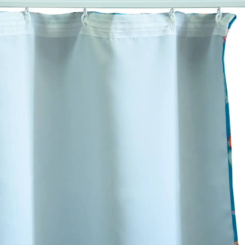 Штора на ленте блэкаут Рыбы 150x260 см цвет голубой SEASONS STLM-2178628 - Вид №3