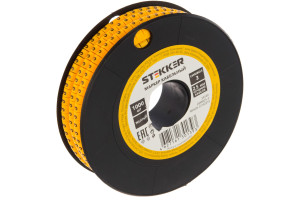 16240130 Кабель-маркер 3 для провода сеч.2,5мм, желтый, CBMR25-3 39100 STEKKER
