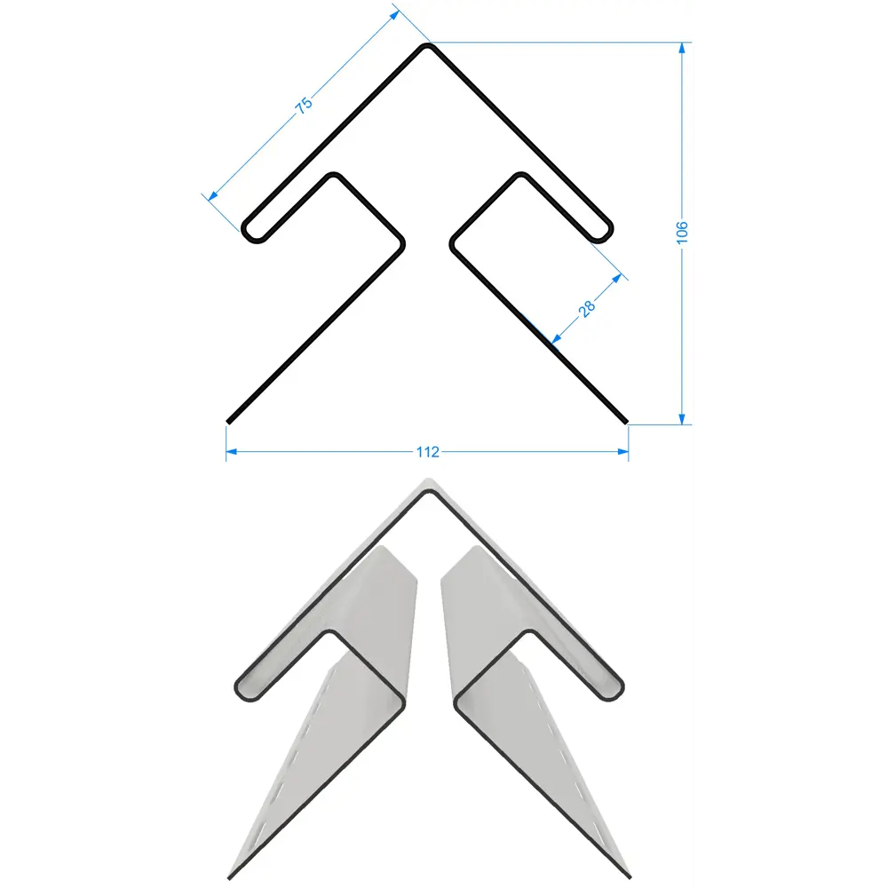 Угол внешний Döcke 30 мм цвет коричневый STLM-2083154 - Вид №1