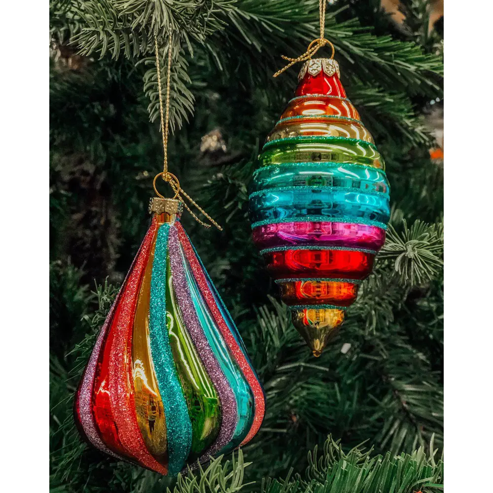 Украшение ёлочное ErichKrause Decor «Радужная капля», 10 см, стекло 82306309 STLM-2079146  - Вид №3