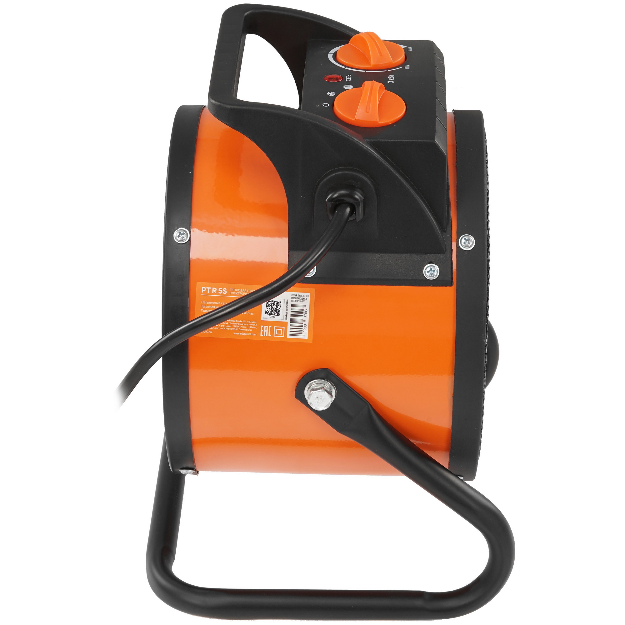 1147623 Тепловая пушка электрическая PATRIOT PTR 5S STDN-0052049 - Вид №3