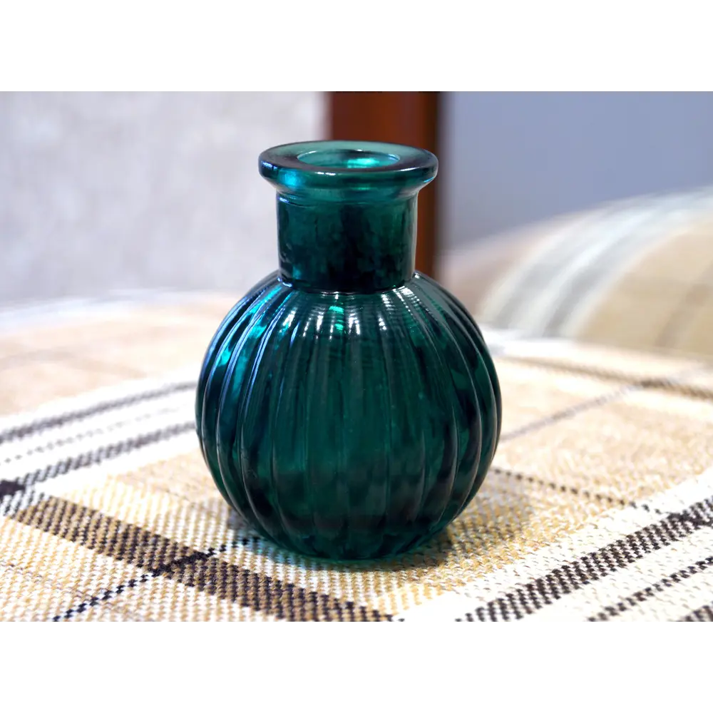 Ваза бутылочная стекло цвет изумруд 8 см EVIS STLM-2163339 - Вид №2