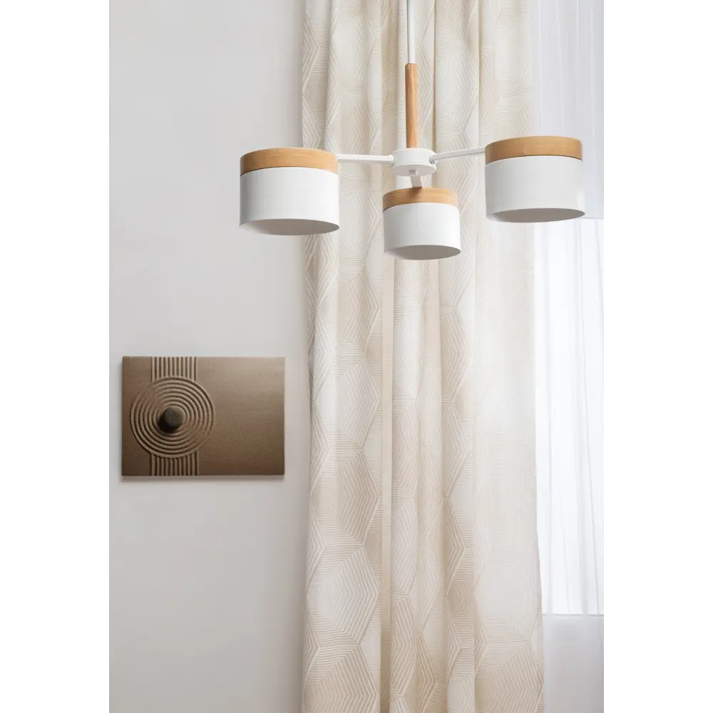 Люстра Deva 3хЕ27х60 Вт цвет белый/дерево LUMIN ARTE STLM-2134475 - Вид №4