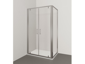 Угловая душевая кабина с поворотной дверью