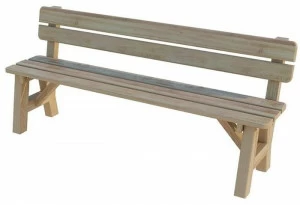 Zuri Design Садовая скамейка из ели со спинкой Egeo G-01-po2s / g-01-po2l